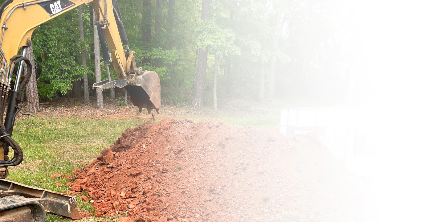 close up excavator